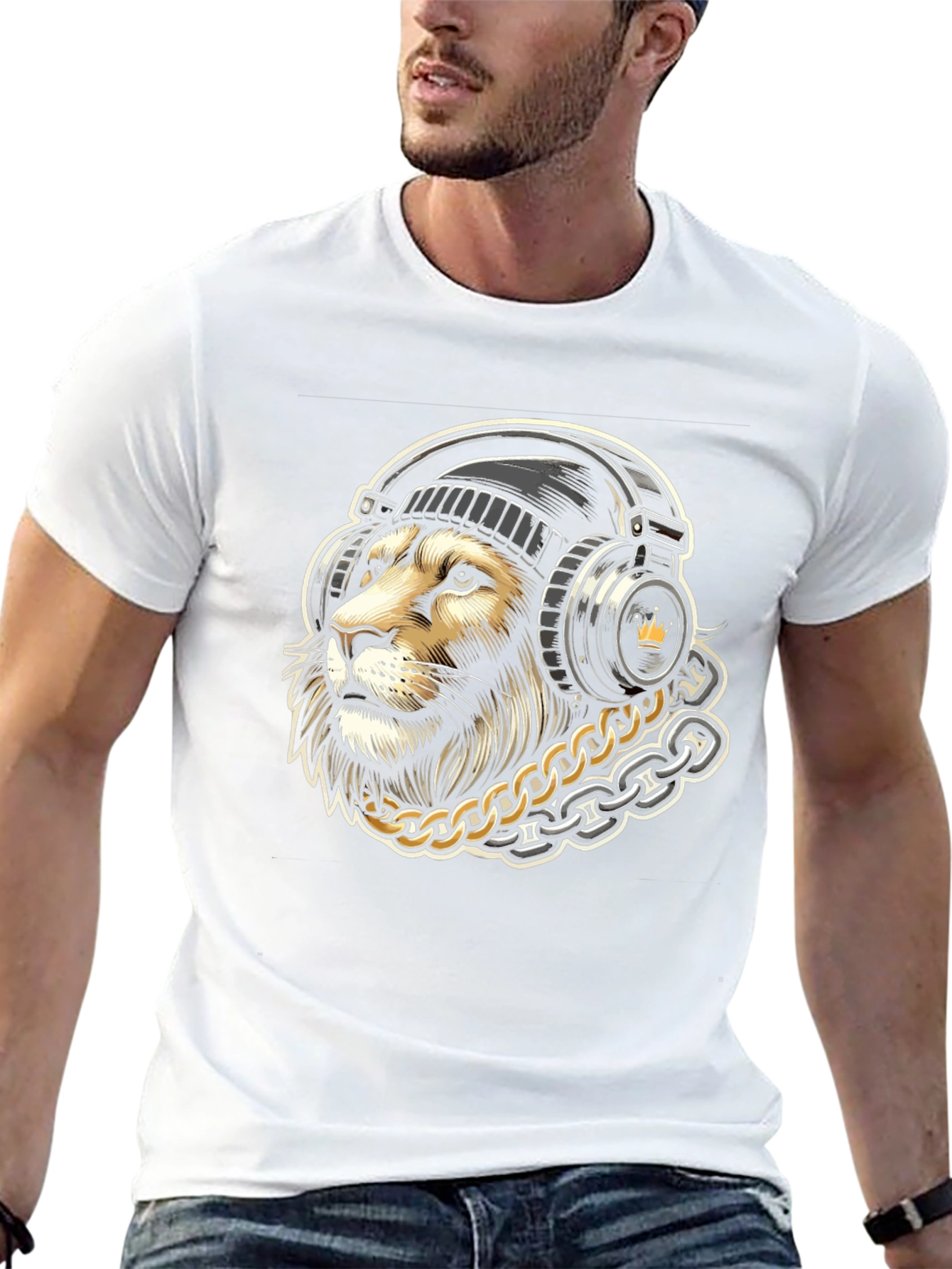 Lion DJ Graphic Tee - Urban Streetwear