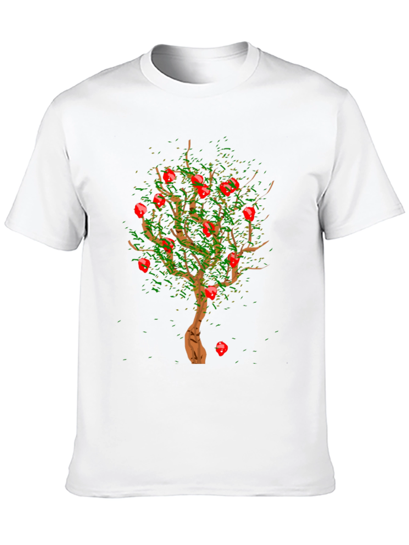 Apple Tree Graphic Print Black T-Shirt