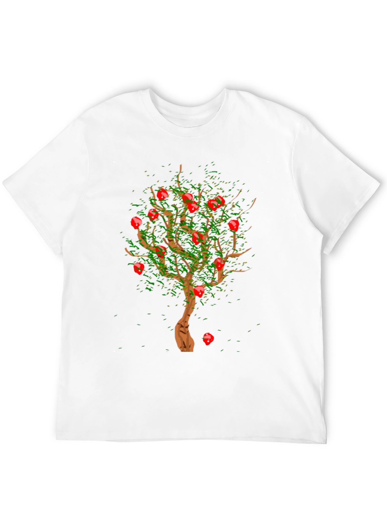 Apple Tree Graphic Print Black T-Shirt