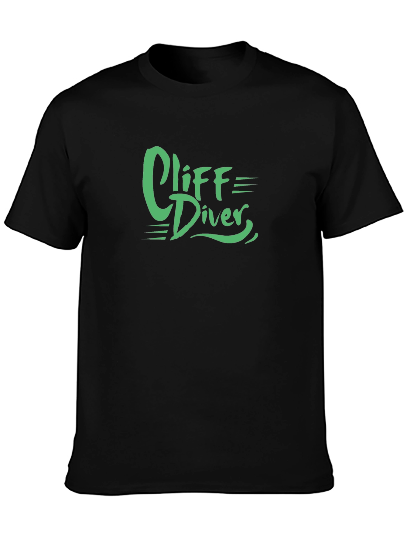 Cliff Diver T-Shirt - Black Graphic Tee