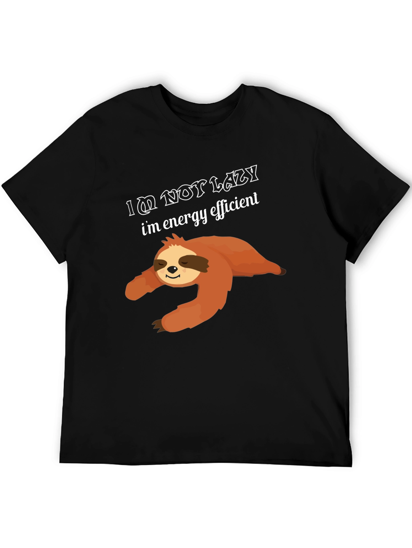 Lazy Sloth T-Shirt - Energy Efficient Design