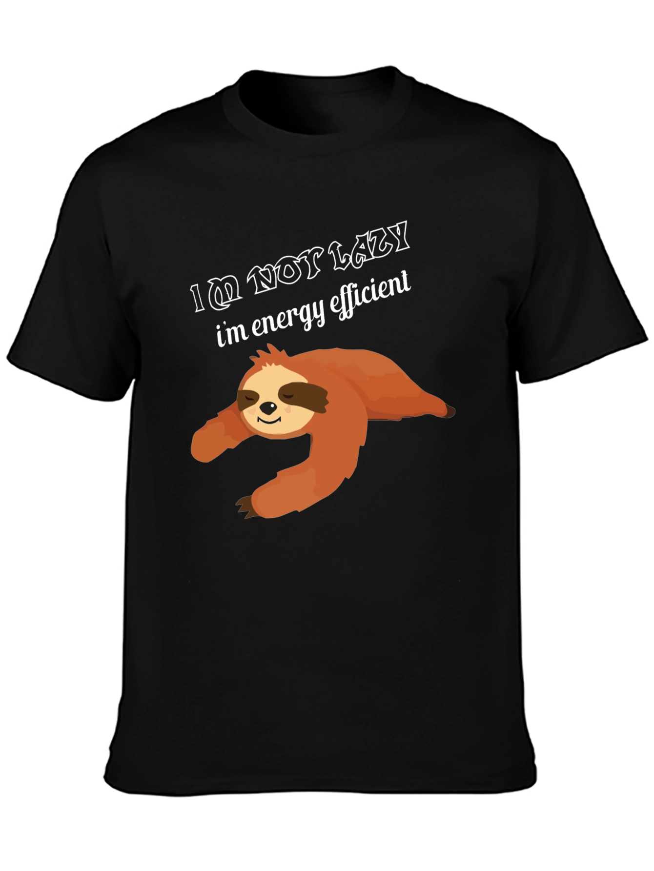 Lazy Sloth T-Shirt - Energy Efficient Design