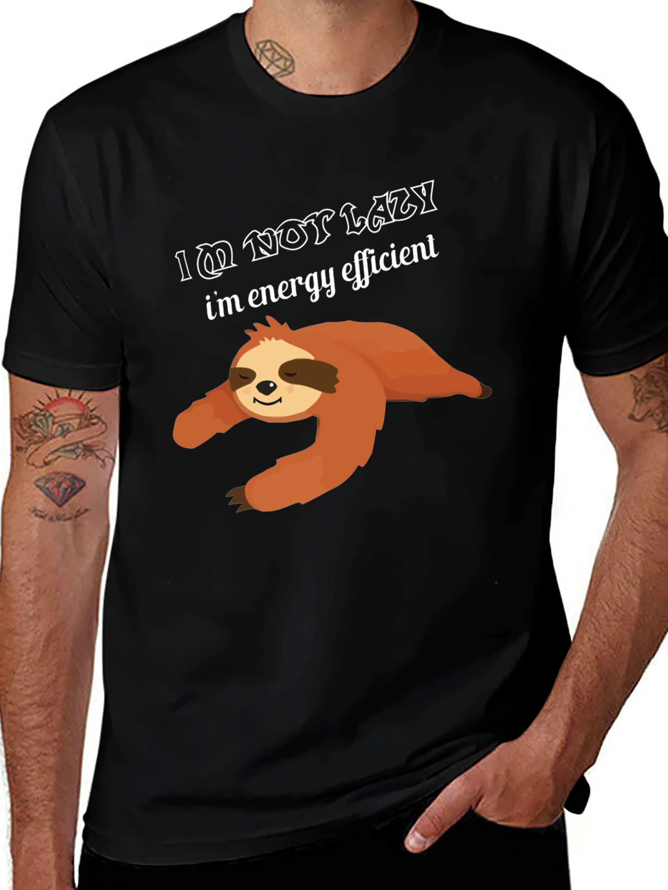 Lazy Sloth T-Shirt - Energy Efficient Design