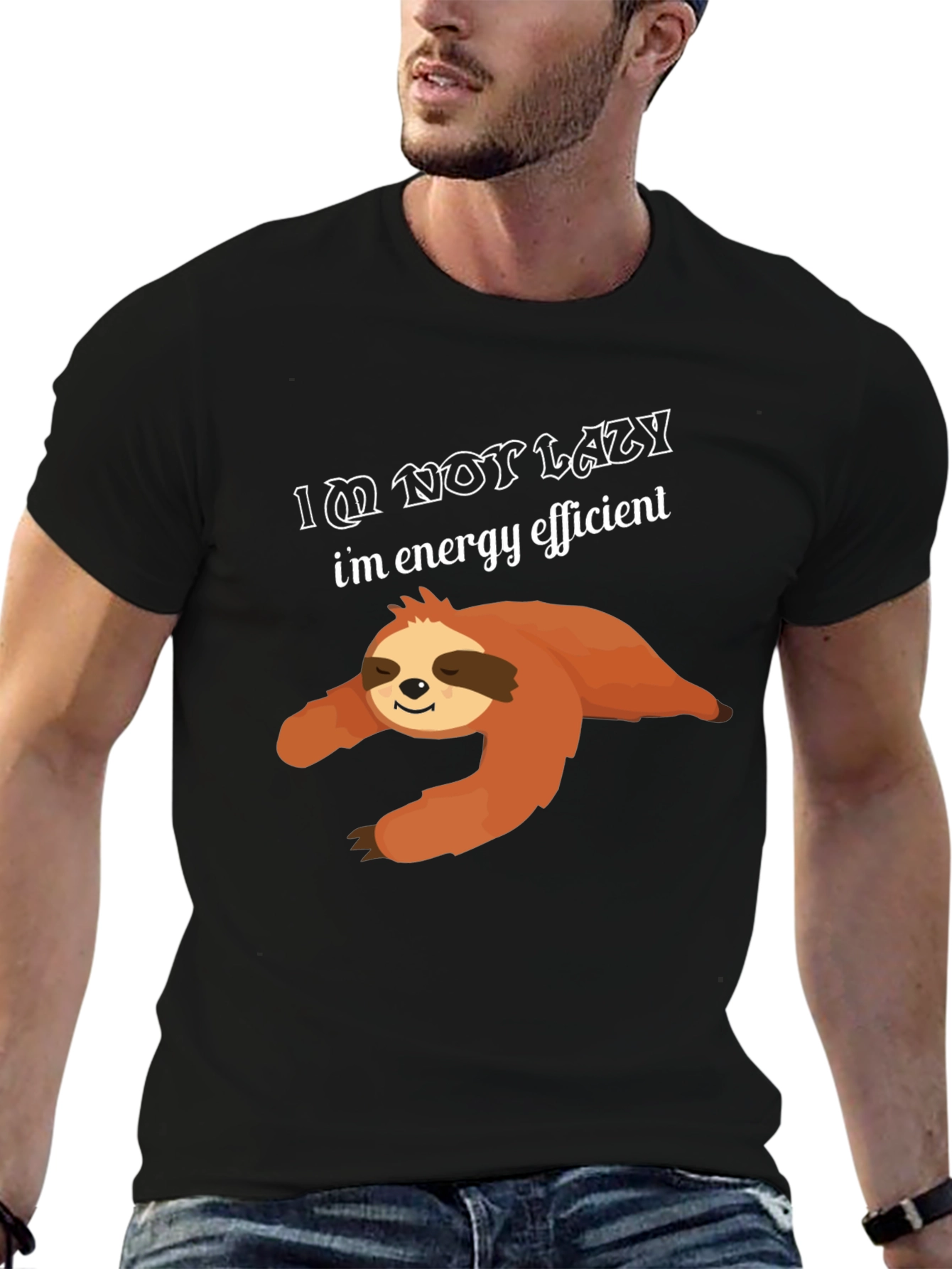 Lazy Sloth T-Shirt - Energy Efficient Design