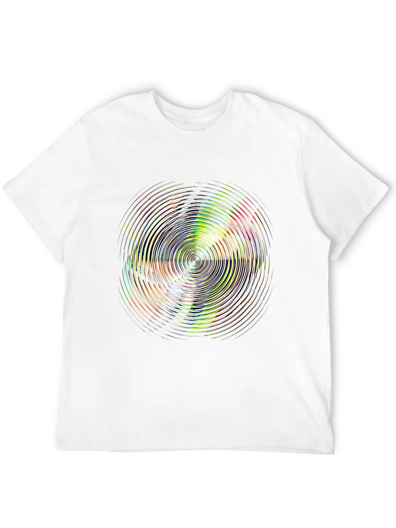 Psychedelic Circle Graphic Black T-Shirt
