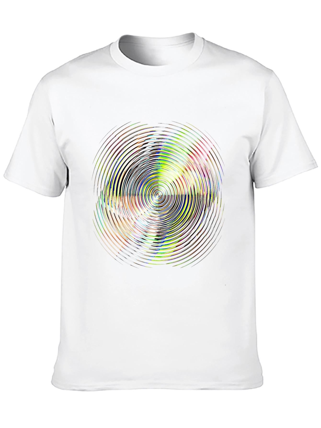 Psychedelic Circle Graphic Black T-Shirt