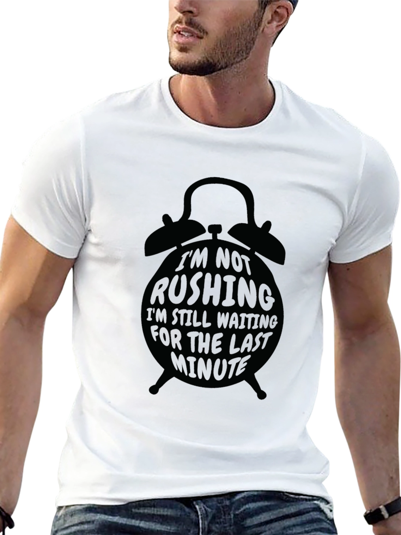 Black Im Not Rushing Graphic Tee