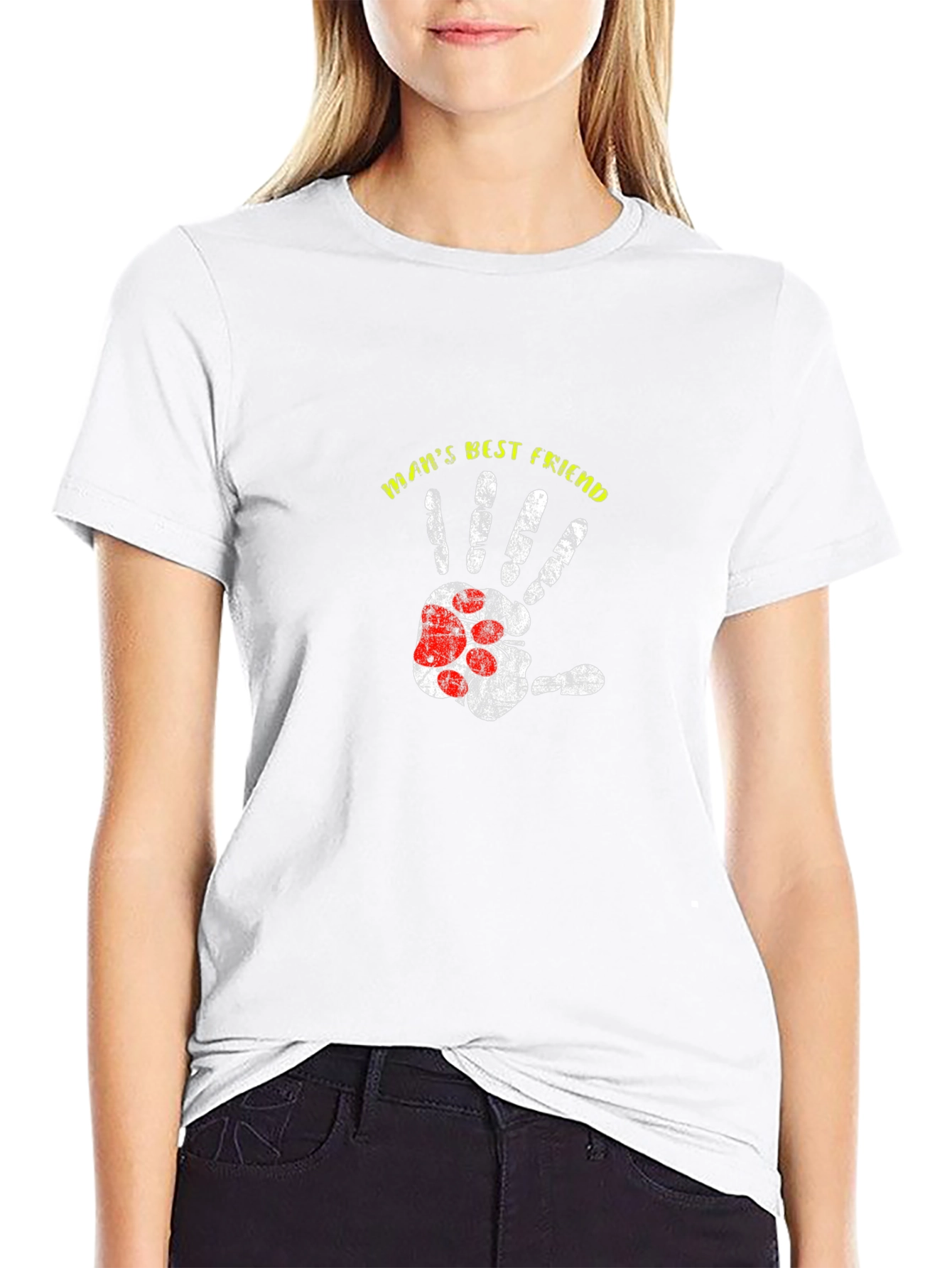 Mans Best Friend Paw Print T-Shirt
