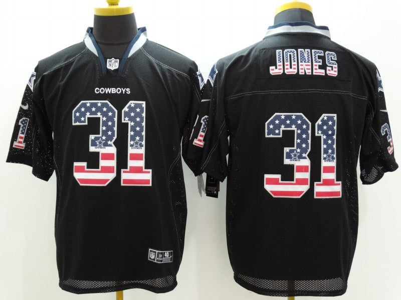 Men's Dallas Cowboys Byron Jones #31 Black Game Jerseys