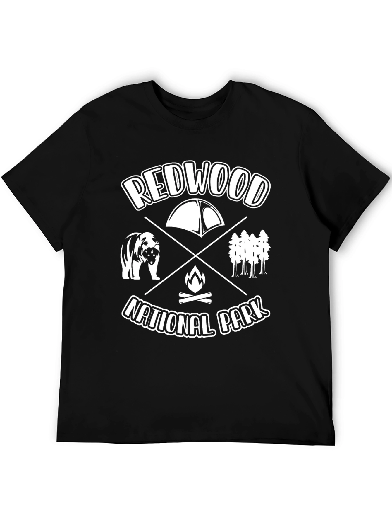 Redwood National Park Black Graphic Tee