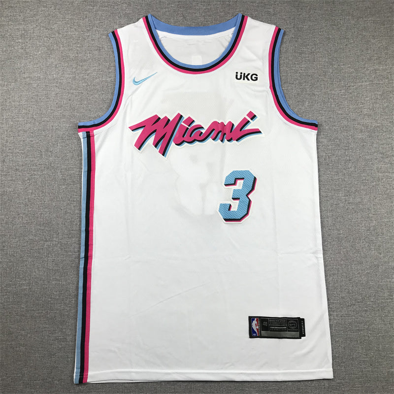 Men's Miami Heat Dwyane Wade #3 NBA White Swingman Player Jerseys
