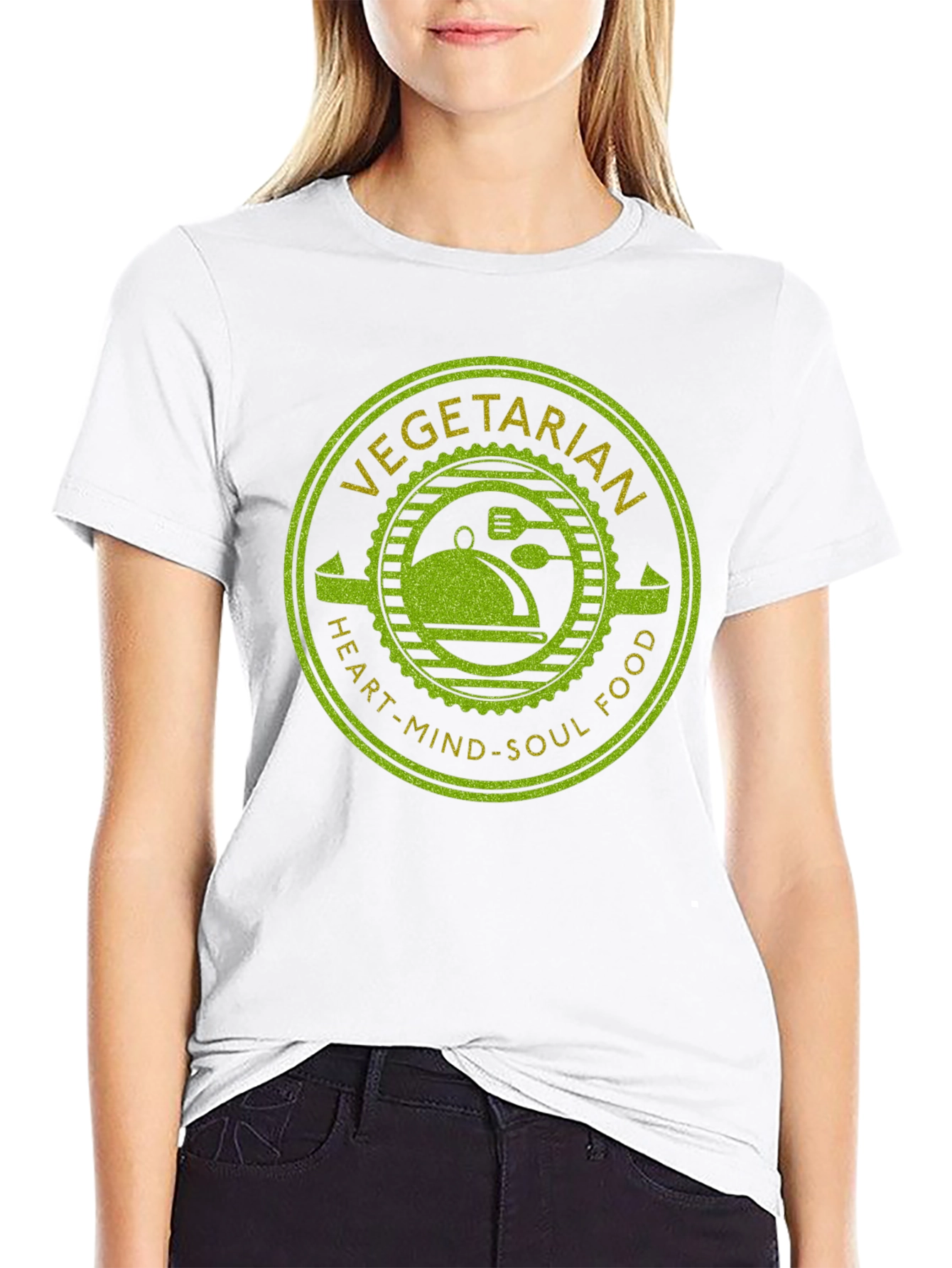 Vegetarian Heart-Mind-Soul Food T-Shirt