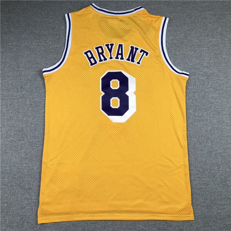 Men's Los Angeles Lakers Kobe Bryant 1996-97 Yellow Hardwood Classics Authentic Jerseys