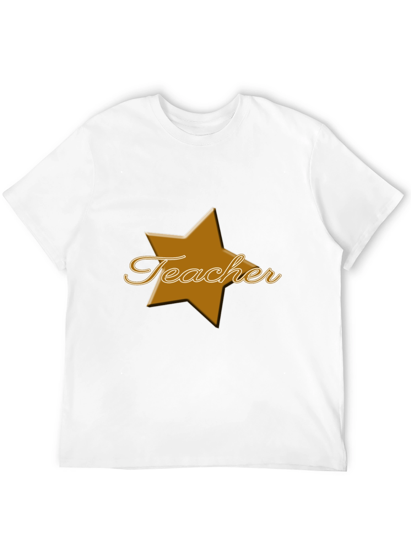 Teacher Star Graphic Tee - Black Cotton Blend