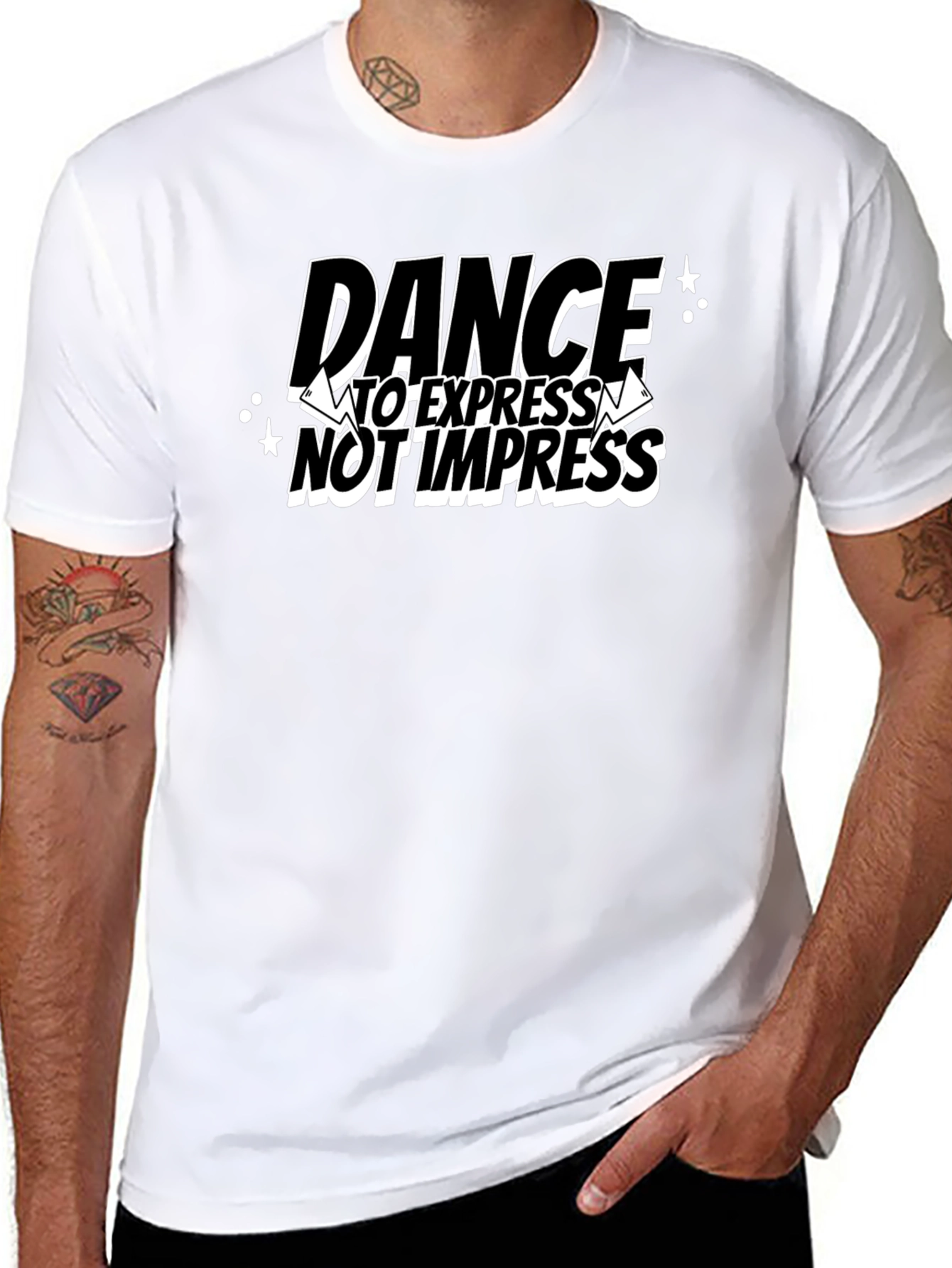 Dance to Express Black Graphic T-Shirt