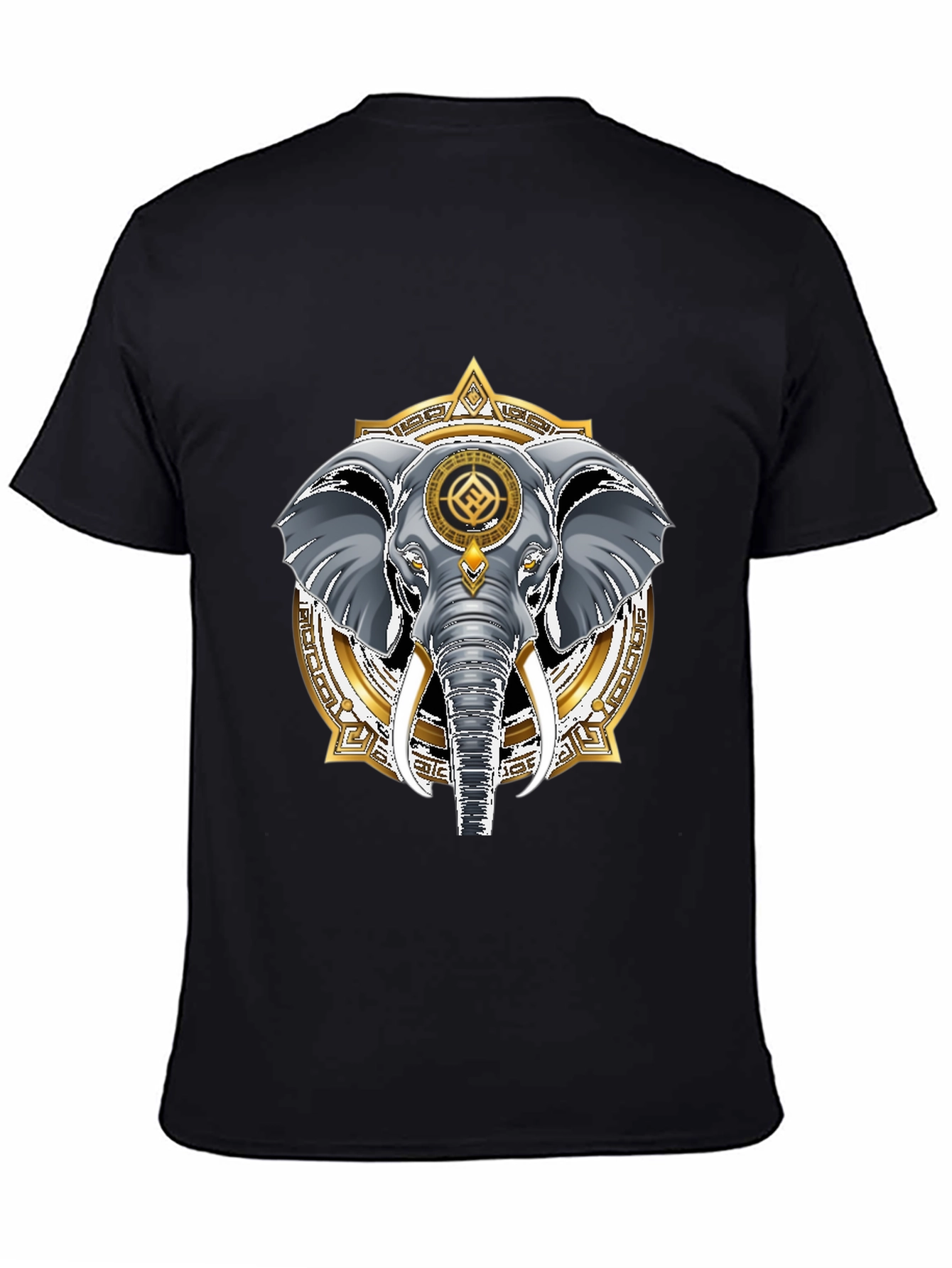 Elephant Mandala Graphic Tee - Stylish Cotton Blend
