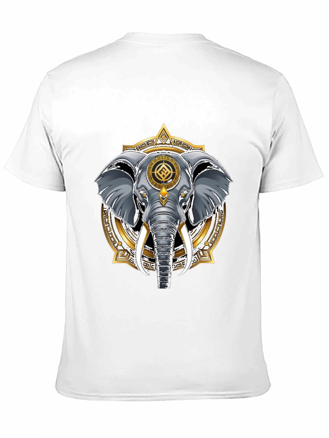 Elephant Mandala Graphic Tee - Stylish Cotton Blend