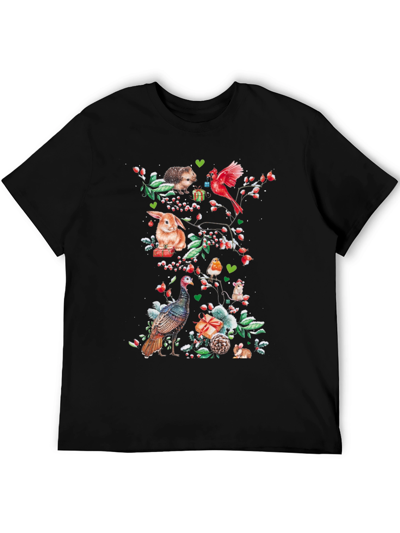Festive Holiday Animals Graphic Tee