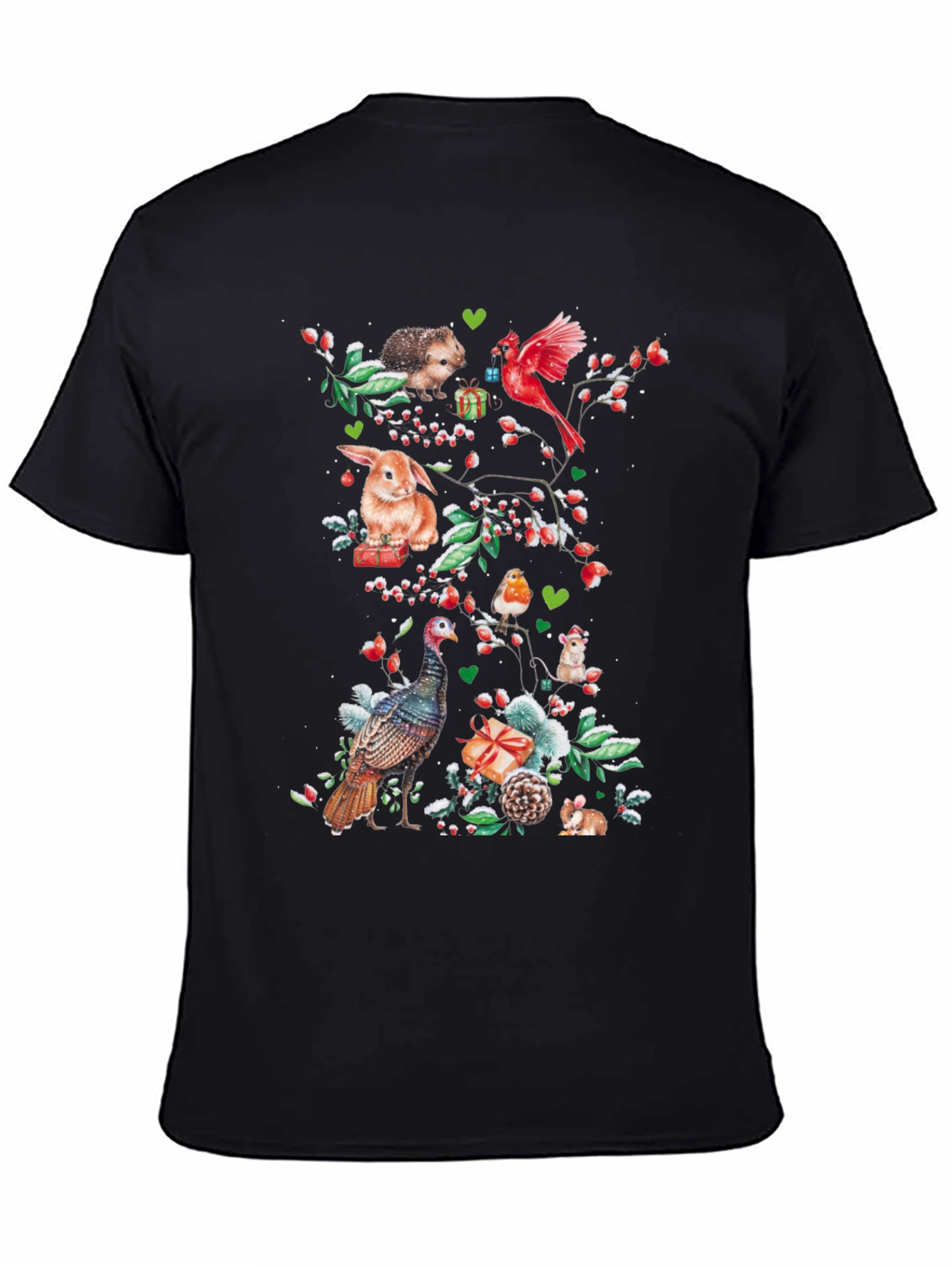 Festive Holiday Animals Graphic Tee