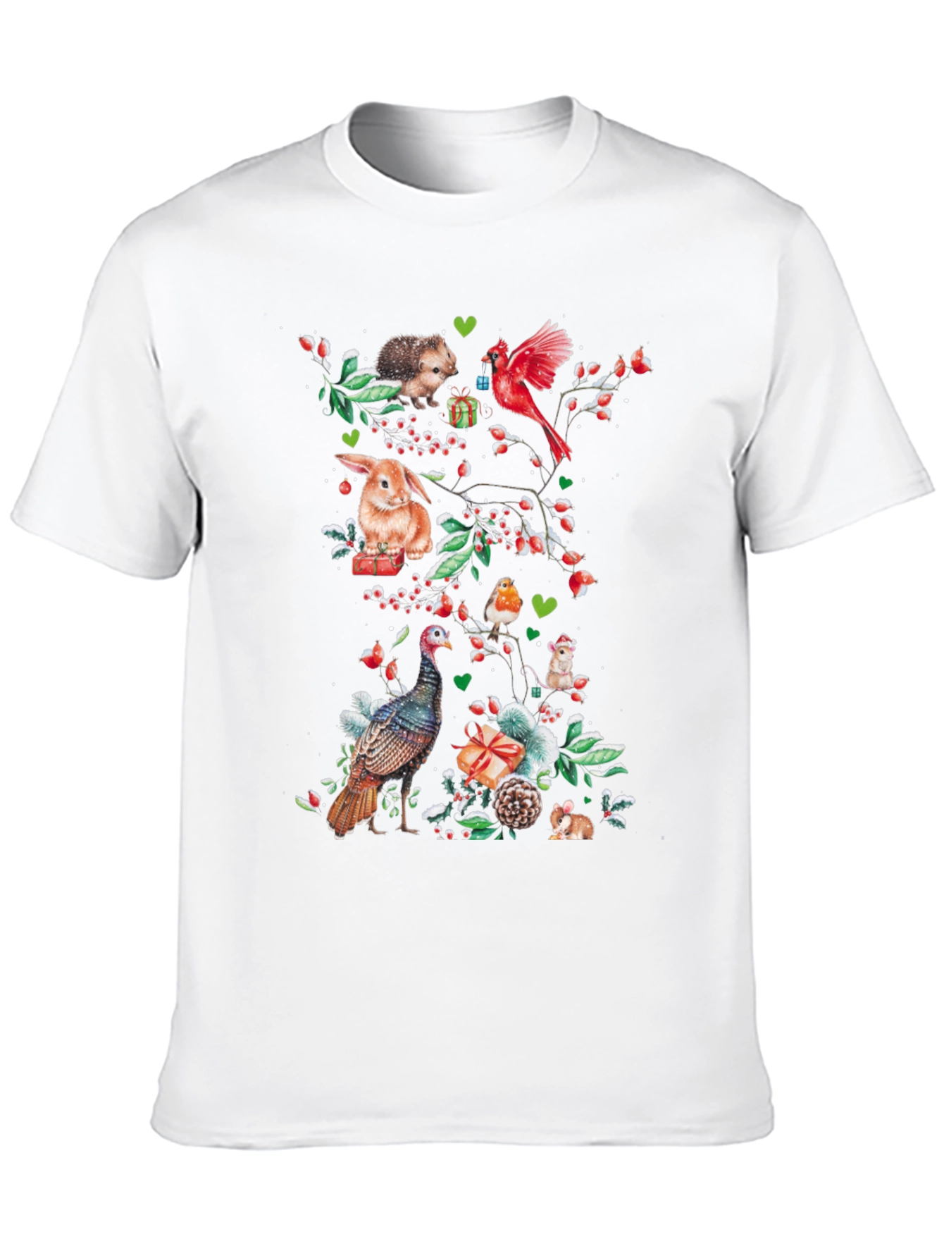 Festive Holiday Animals Graphic Tee