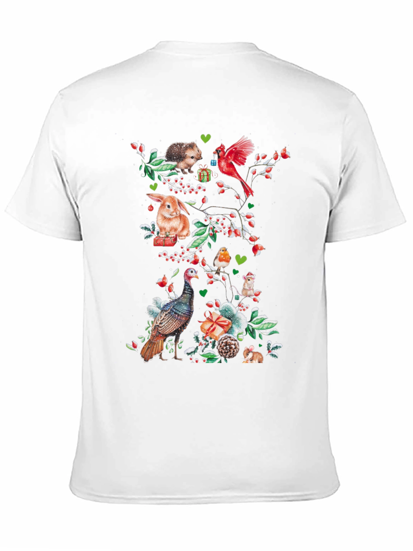 Festive Holiday Animals Graphic Tee