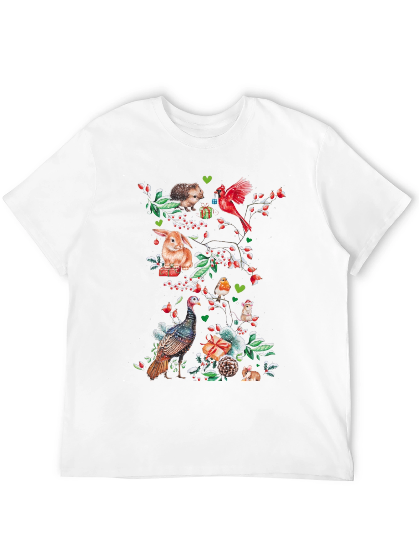 Festive Holiday Animals Graphic Tee