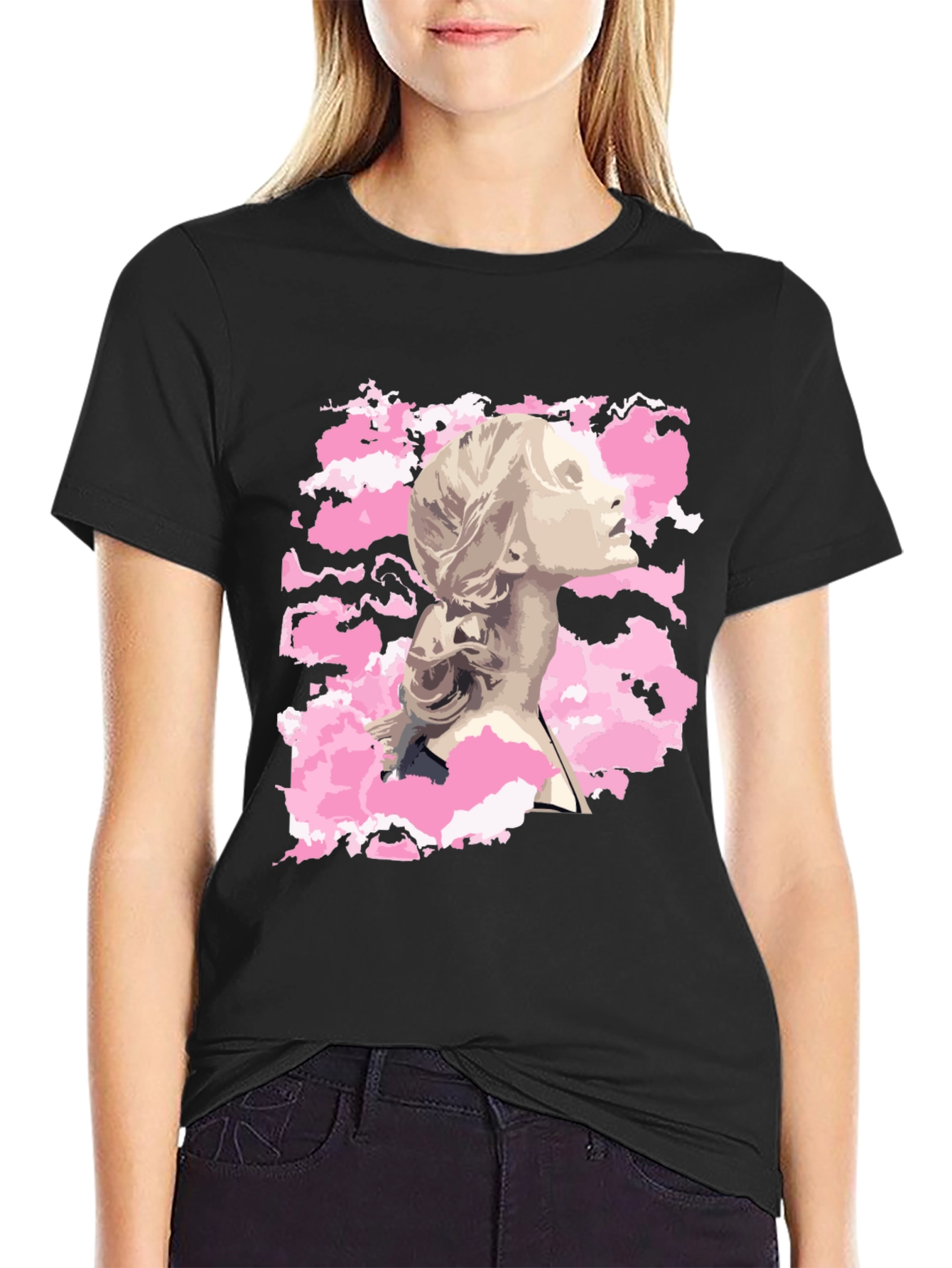 Statue Graphic T-Shirt - Unique Art Tee