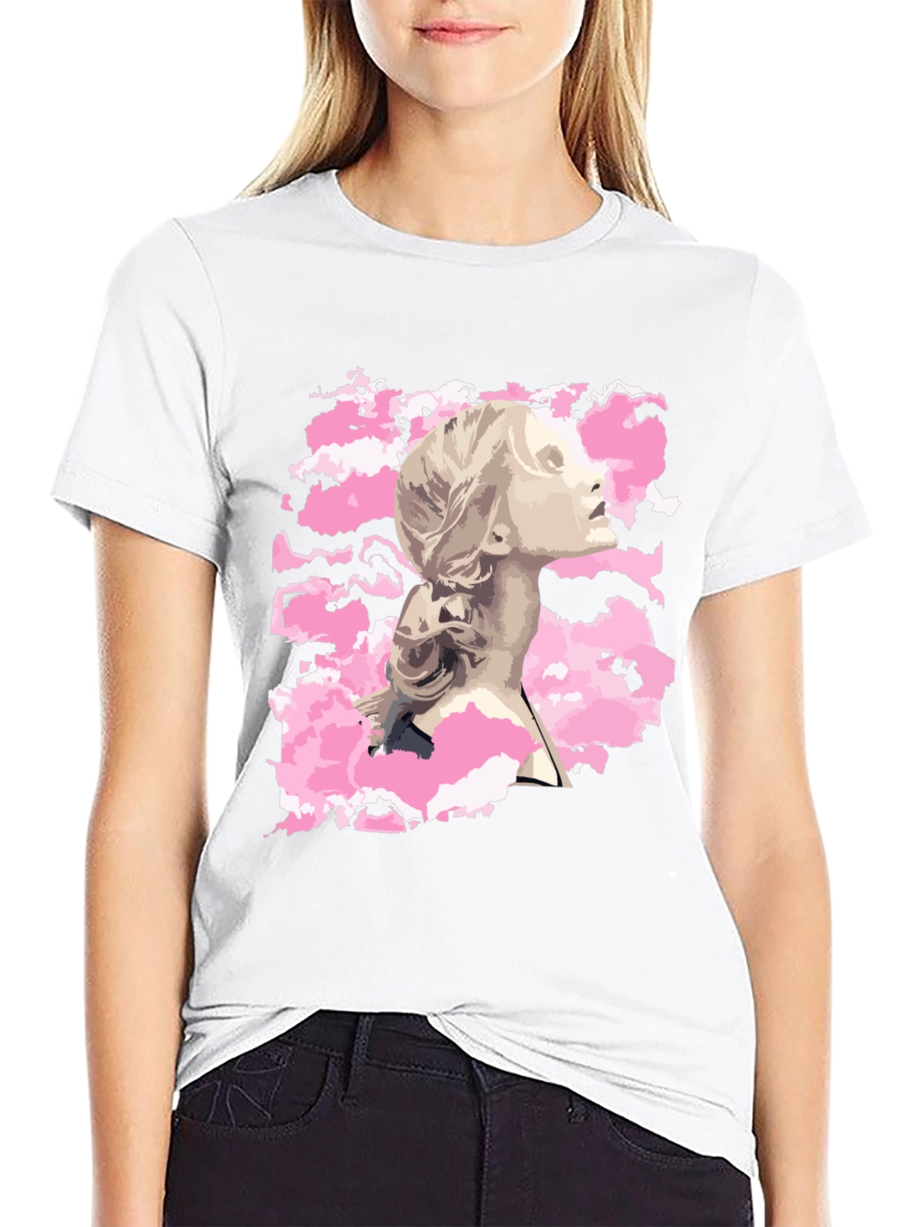 Statue Graphic T-Shirt - Unique Art Tee
