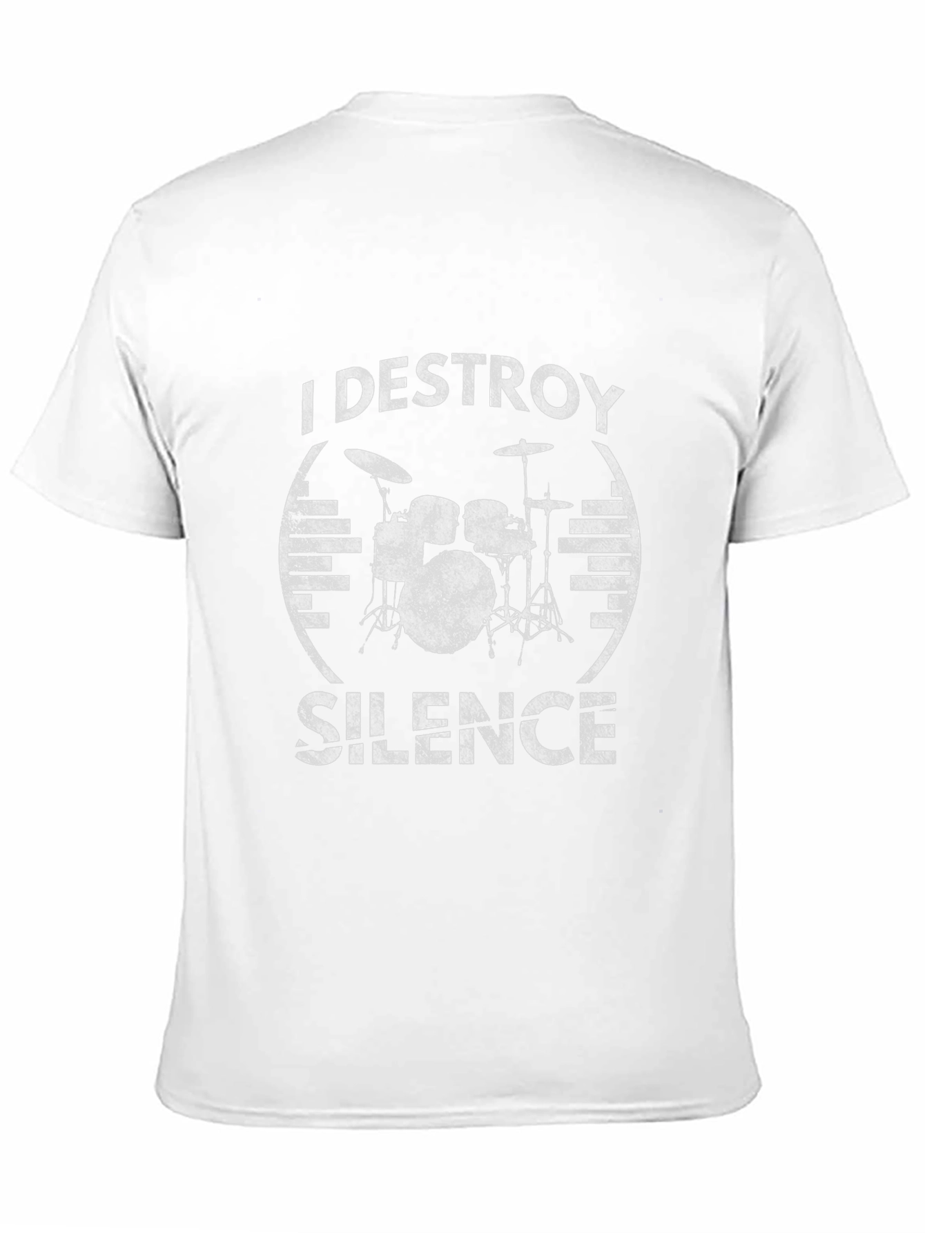 I Destroy Silence Drummer T-Shirt - Music Lover Tee