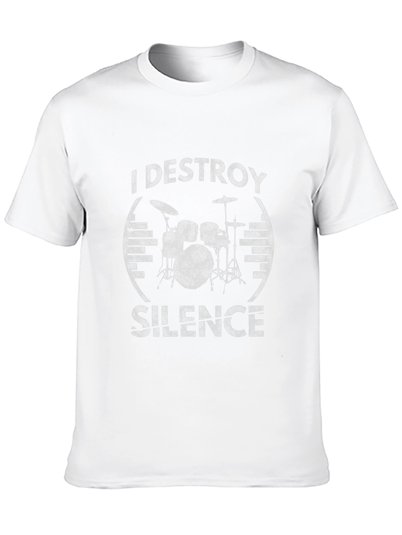I Destroy Silence Drummer T-Shirt - Music Lover Tee