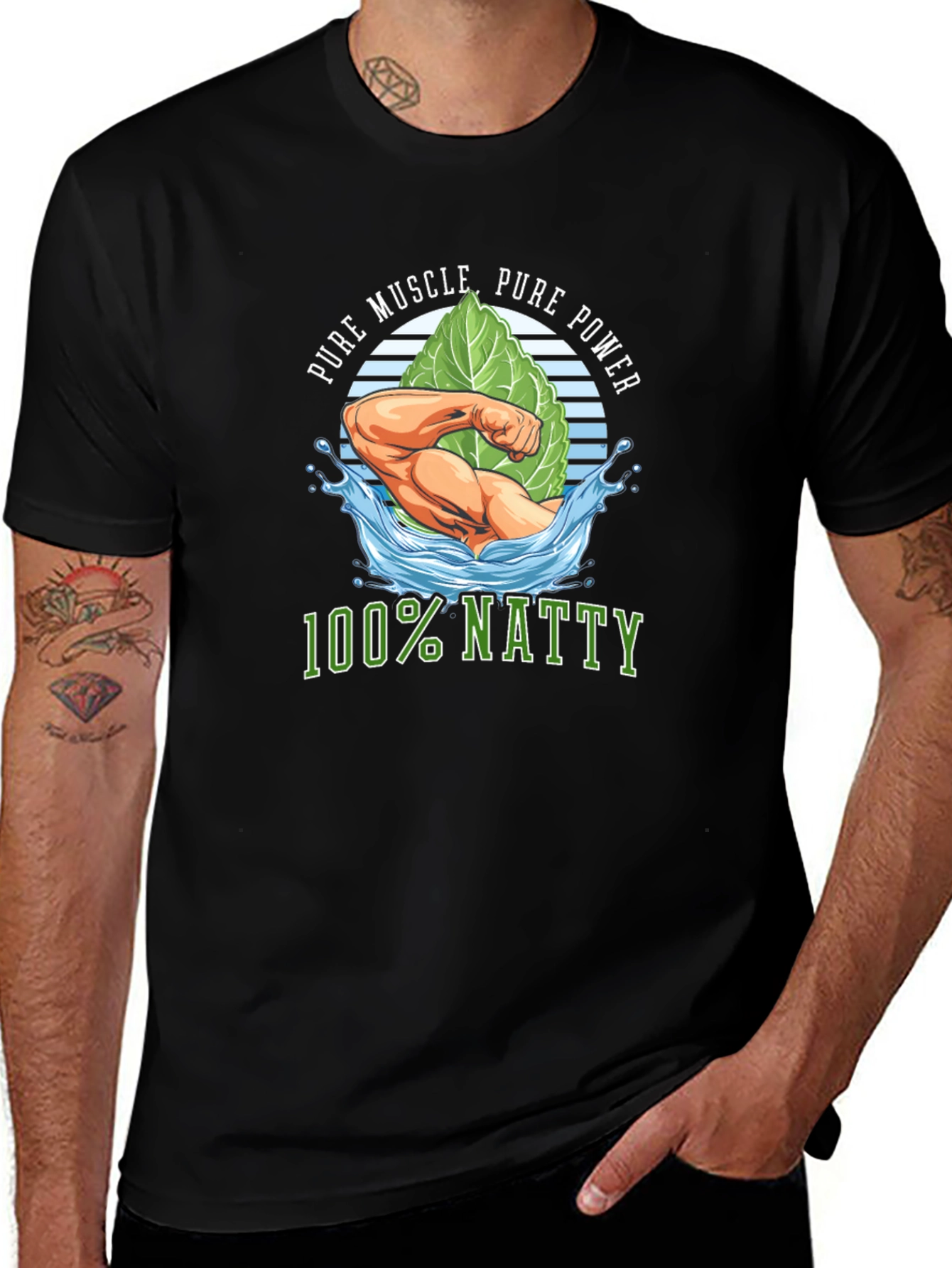 Pure Muscle Power Natty T-Shirt - Black