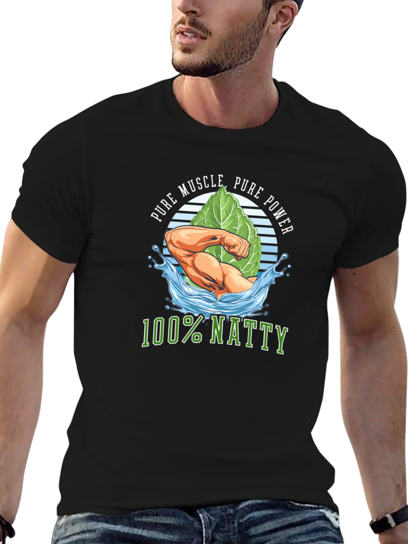 Pure Muscle Power Natty T-Shirt - Black
