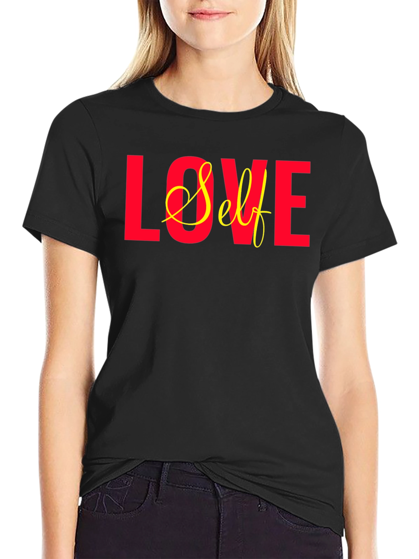 Love Self Graphic T-Shirt - Black