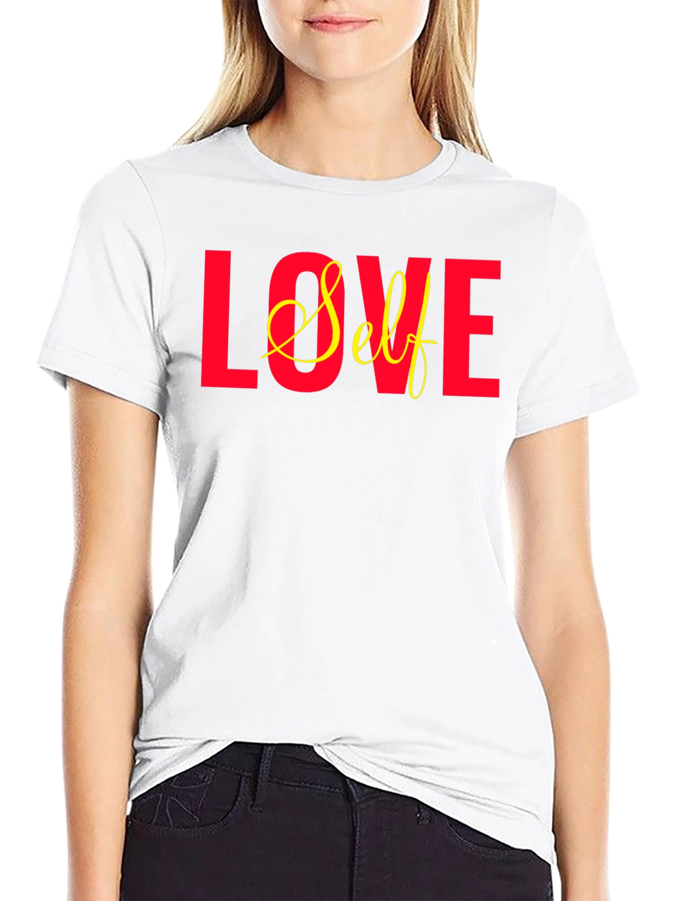 Love Self Graphic T-Shirt - Black