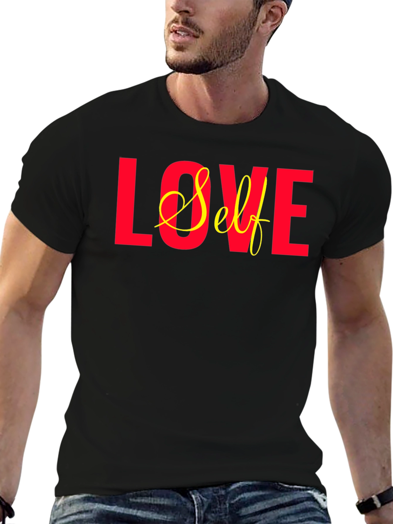 Love Self Graphic T-Shirt - Black