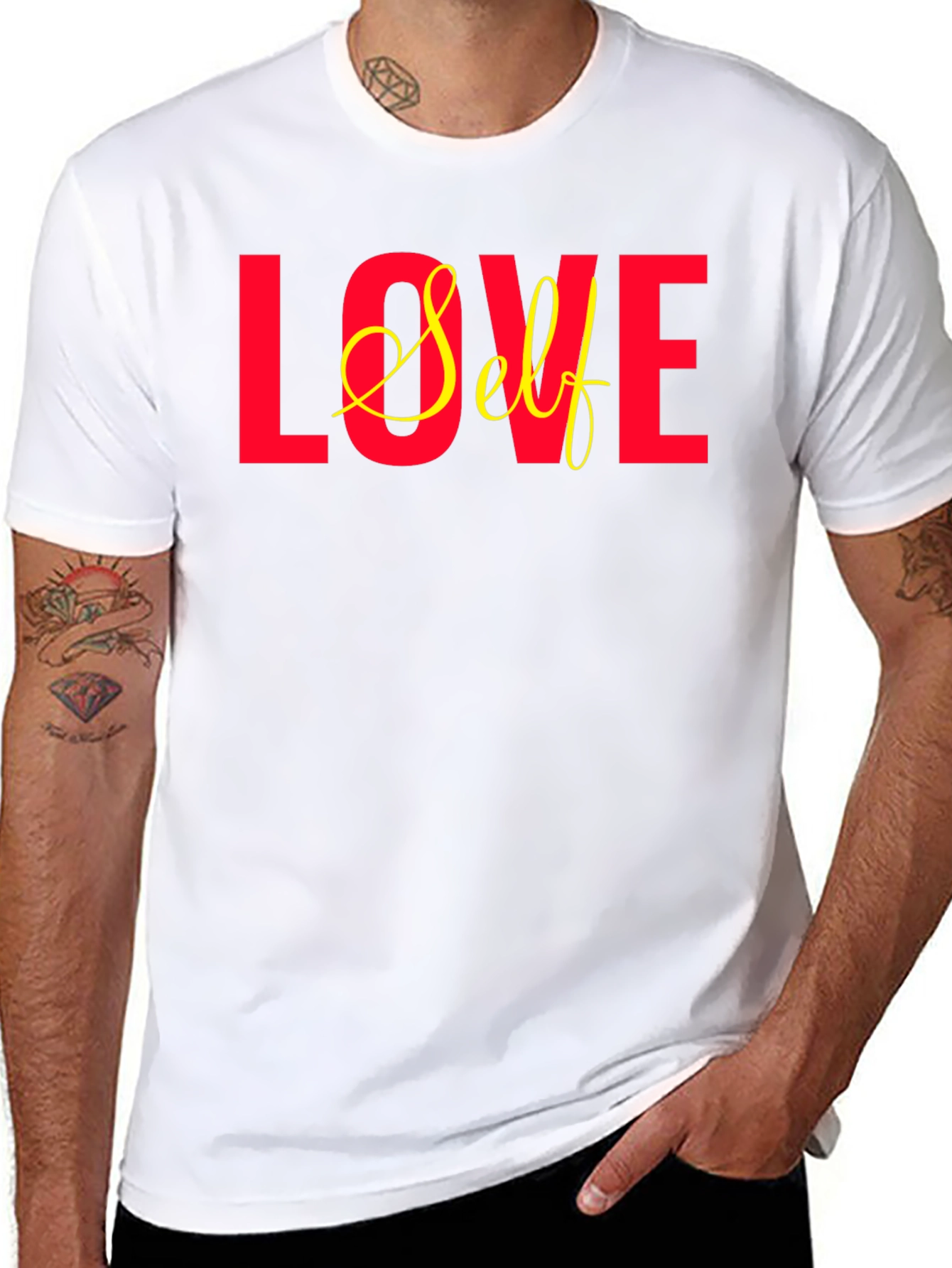 Love Self Graphic T-Shirt - Black