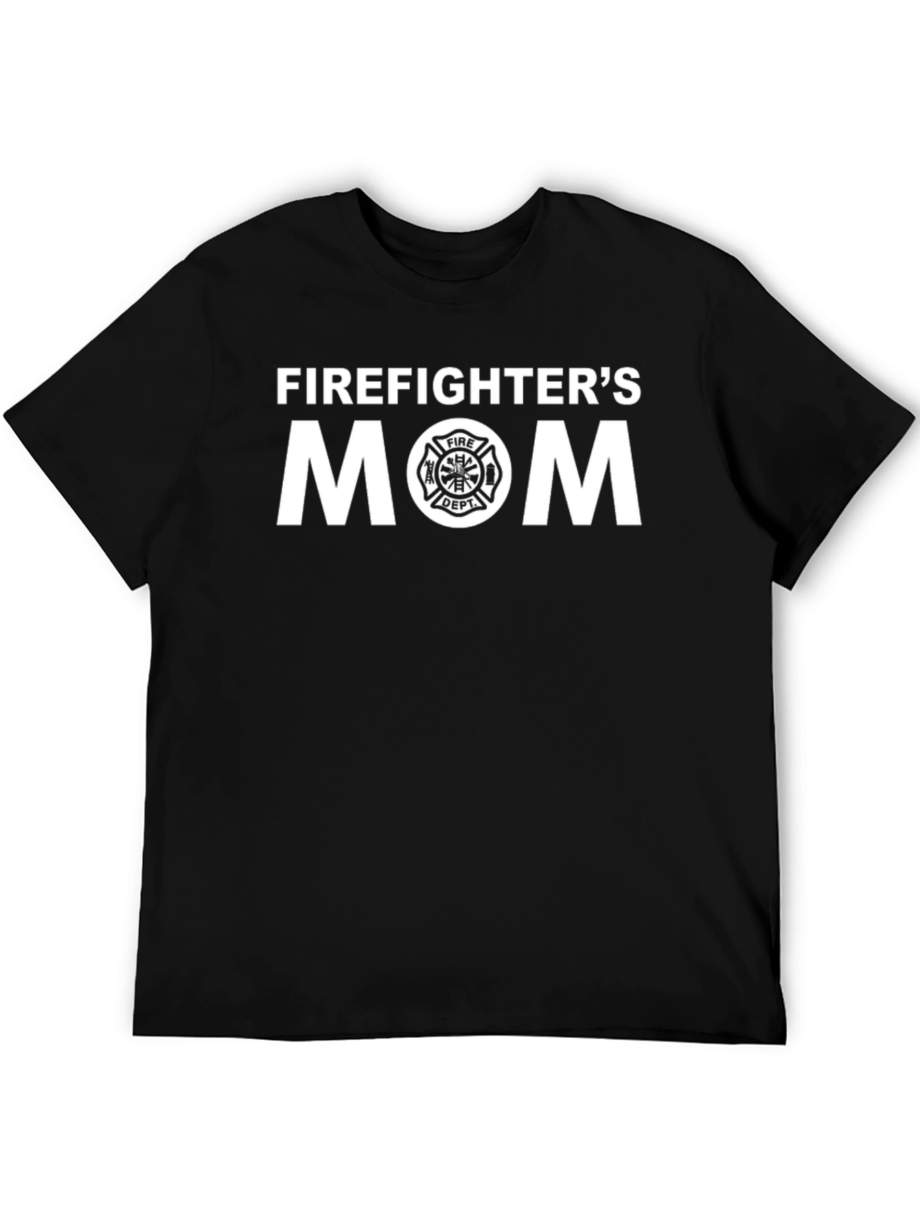 Firefighters Mom T-Shirt - Black Graphic Tee