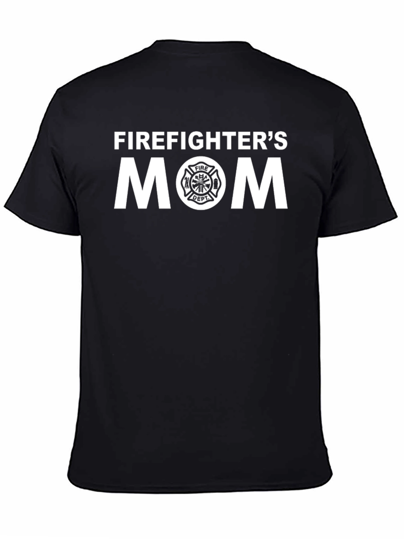 Firefighters Mom T-Shirt - Black Graphic Tee