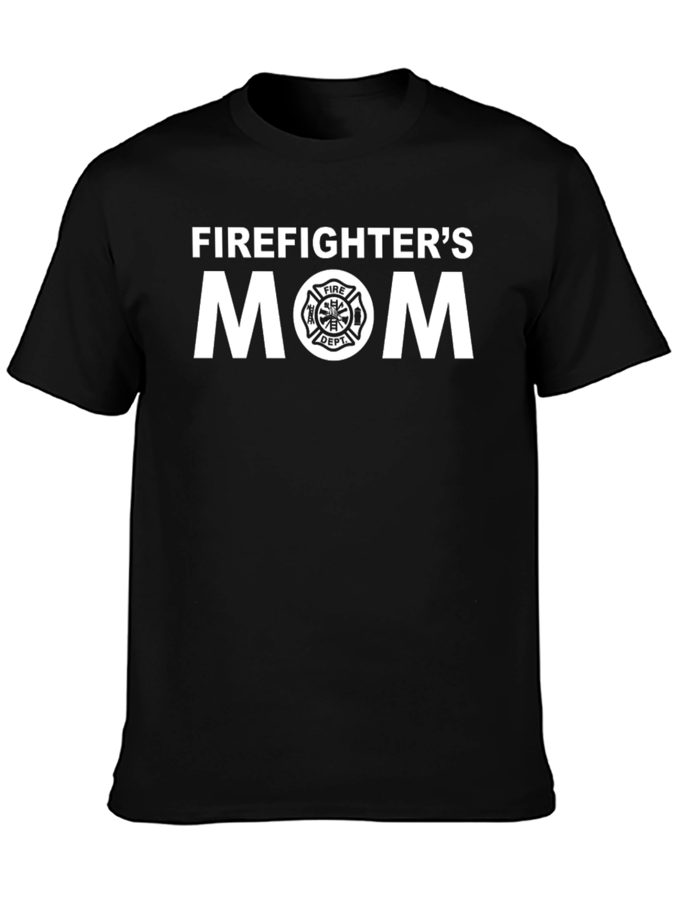 Firefighters Mom T-Shirt - Black Graphic Tee