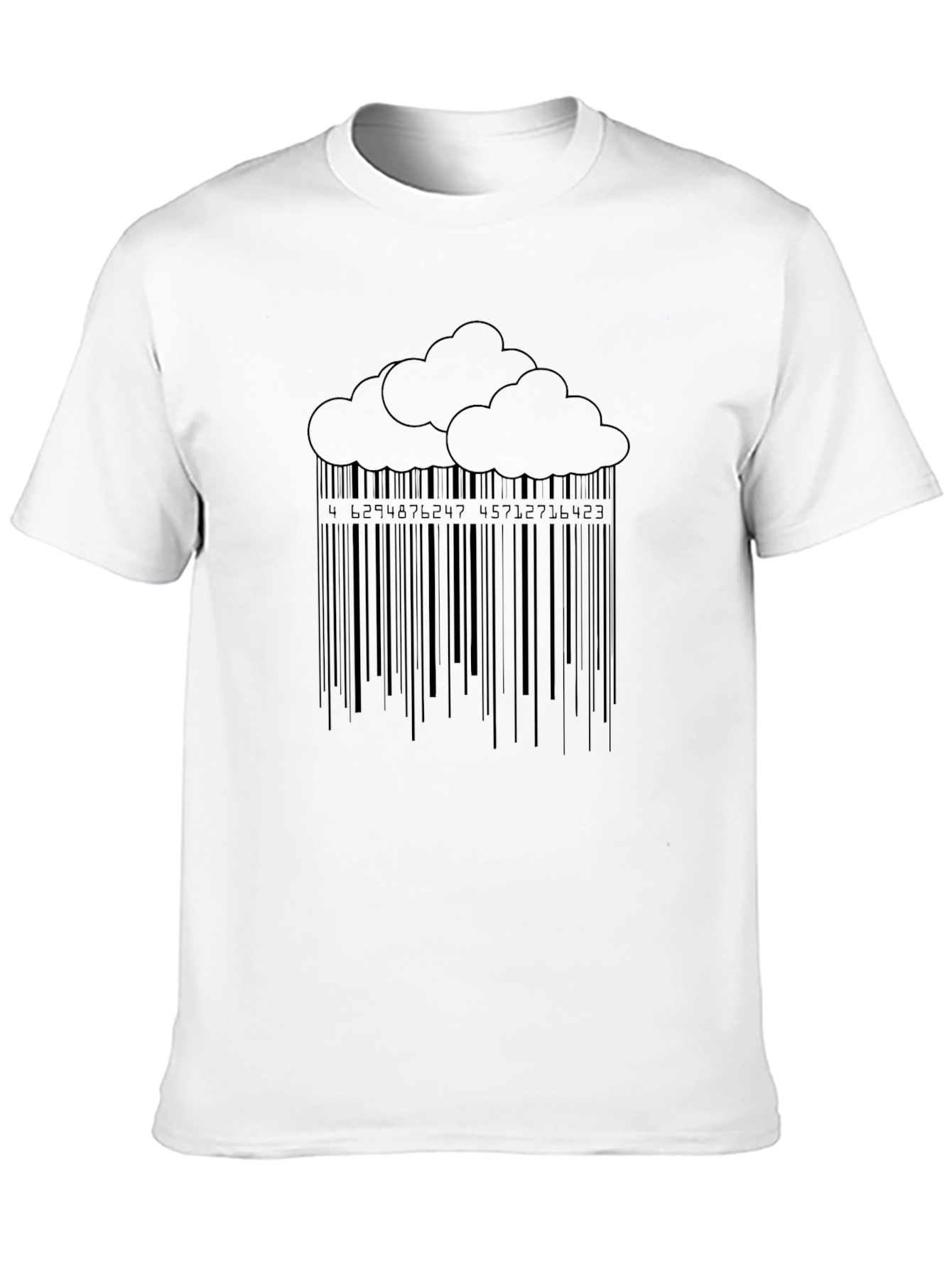 Cloud Barcode T-Shirt - Black