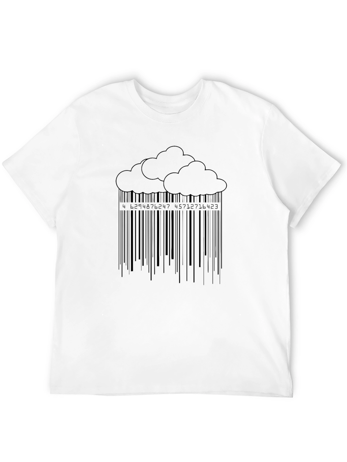 Cloud Barcode T-Shirt - Black