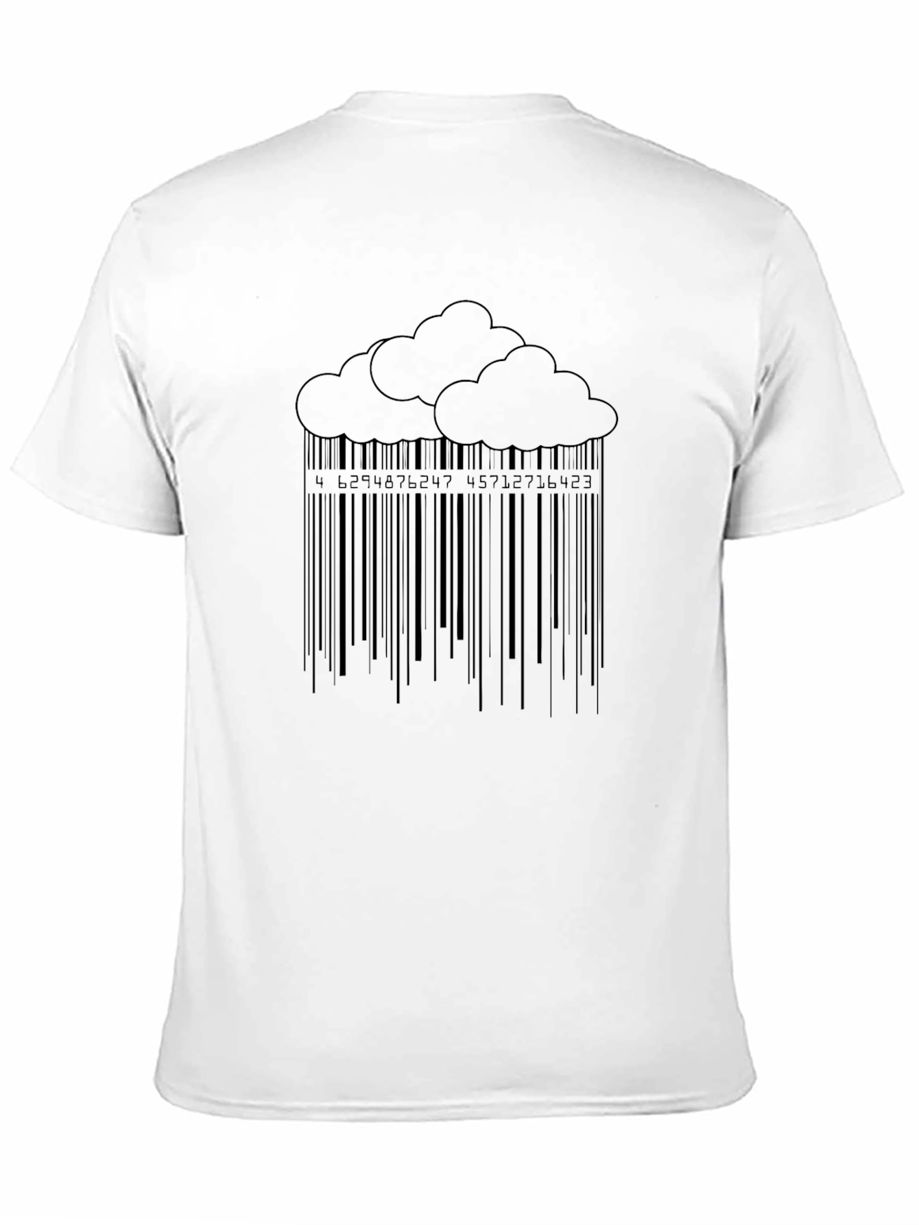 Cloud Barcode T-Shirt - Black