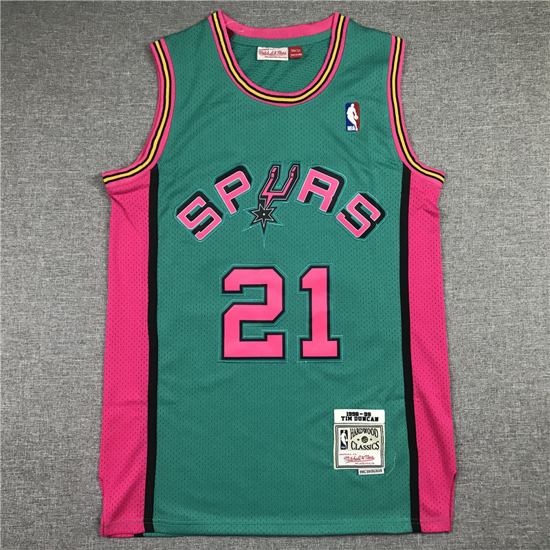 Men's San Antonio Spurs Tim Duncan Green 1998/99 Classics Swingman Player Jerseys
