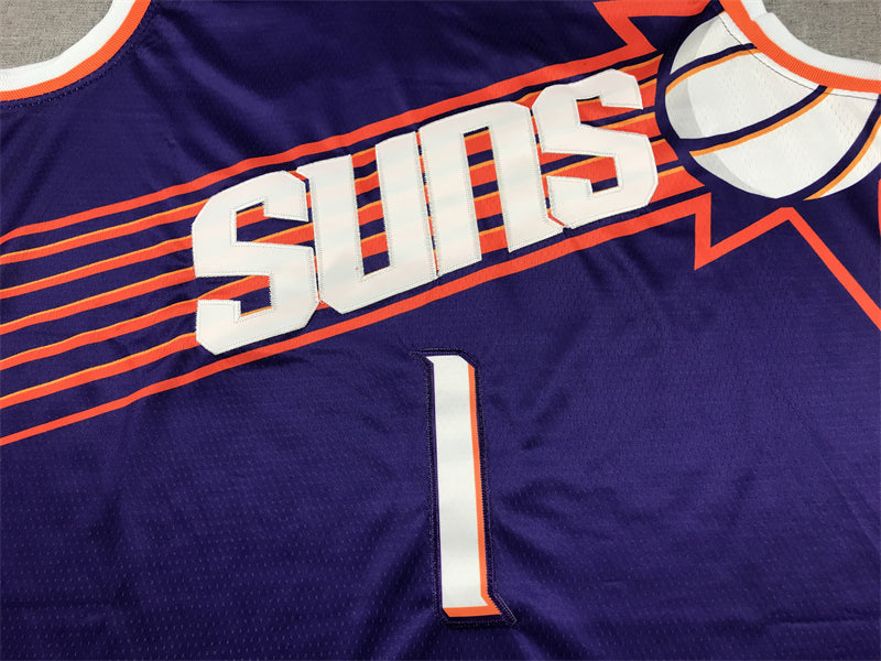 Men's Phoenix Suns Devin Booker #1 Purple 2023/24 Fast Break Replica Jerseys - Icon Edition