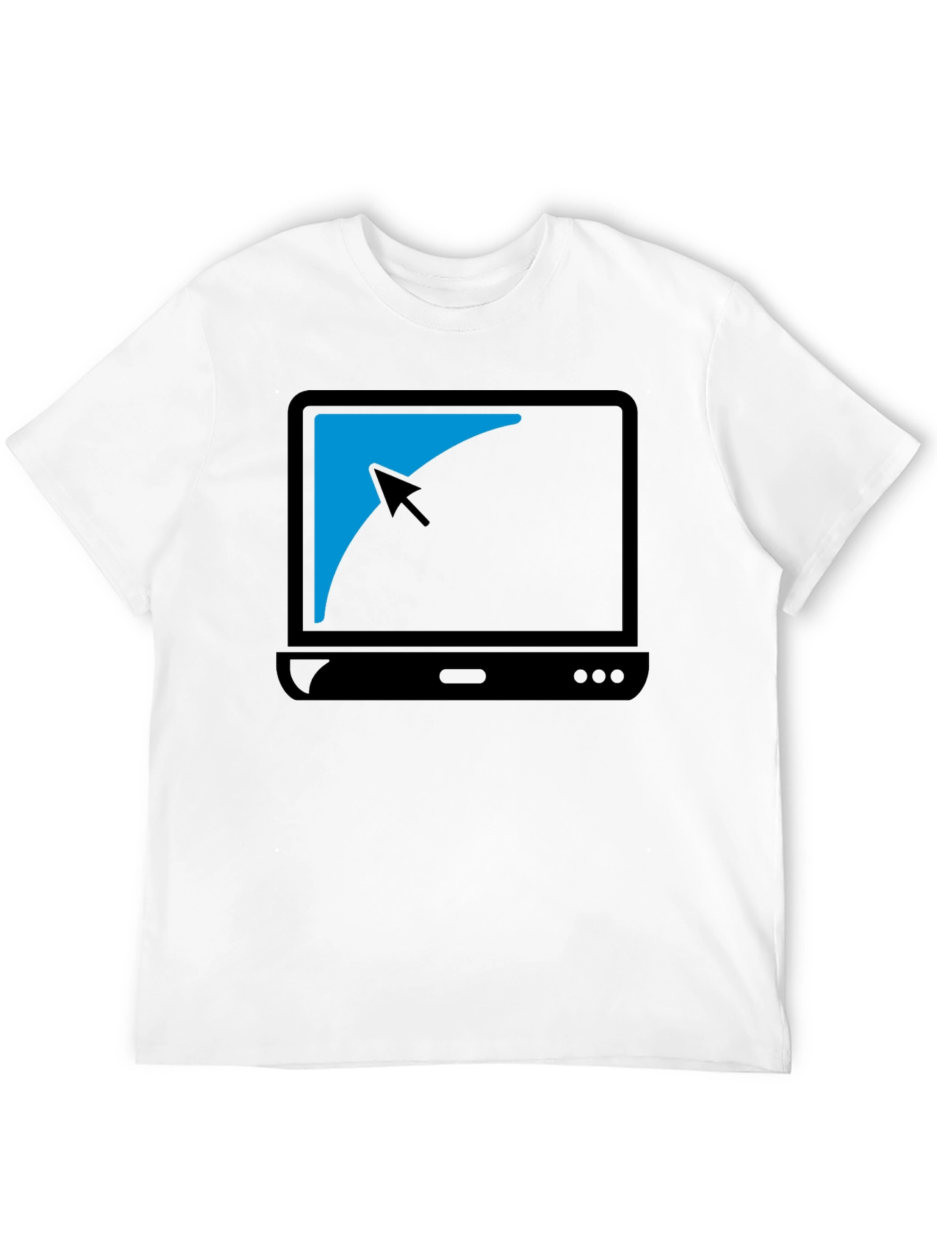 Black Laptop Graphic T-Shirt - Modern Style
