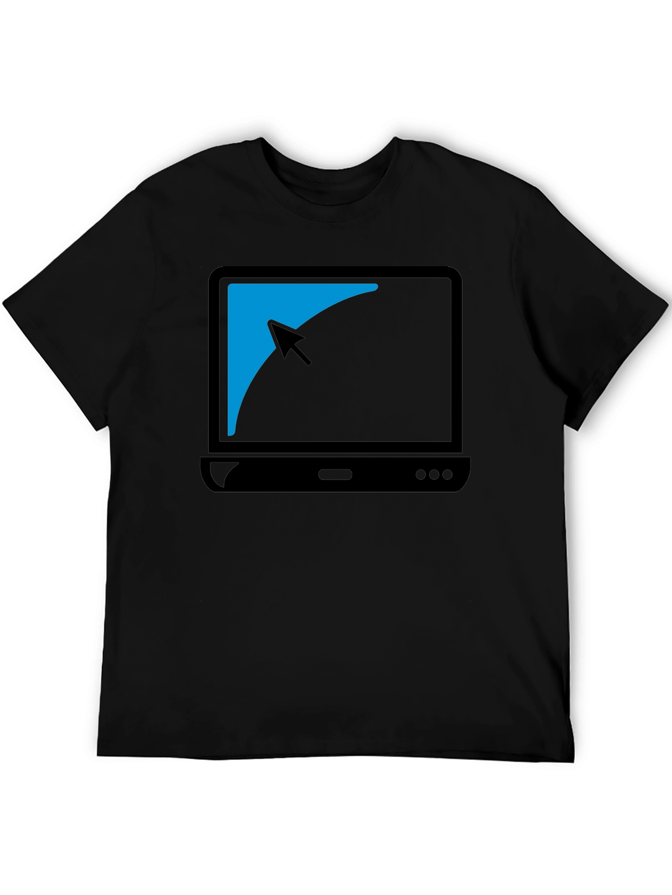 Black Laptop Graphic T-Shirt - Modern Style