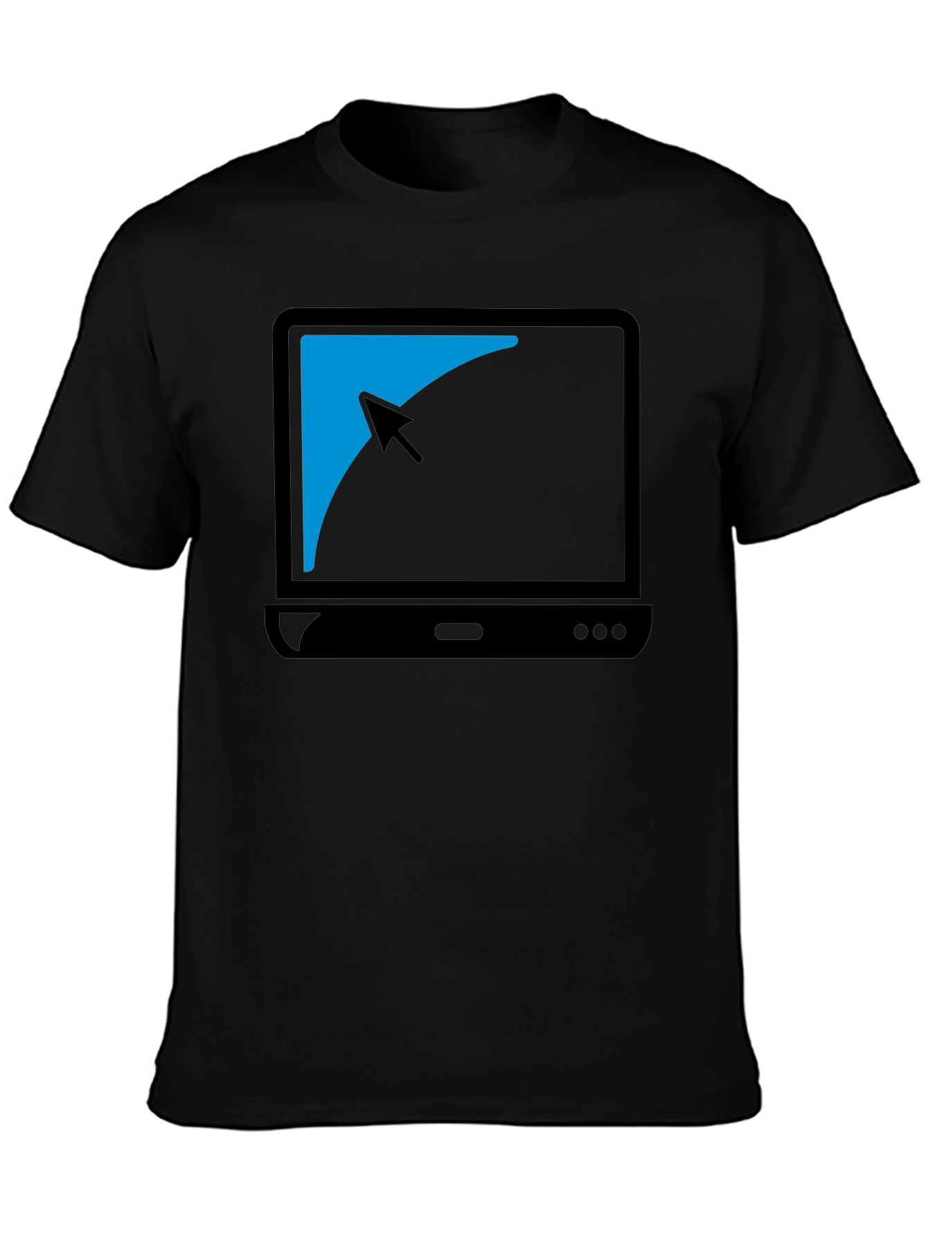 Black Laptop Graphic T-Shirt - Modern Style