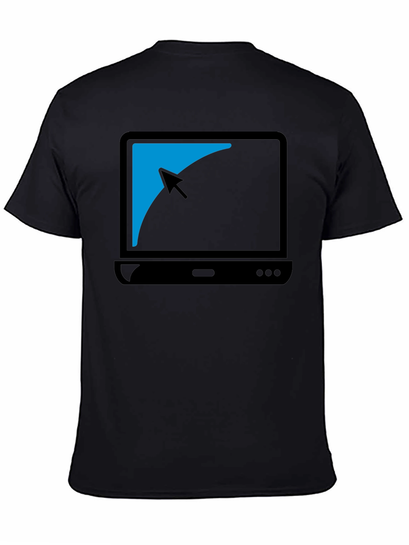 Black Laptop Graphic T-Shirt - Modern Style