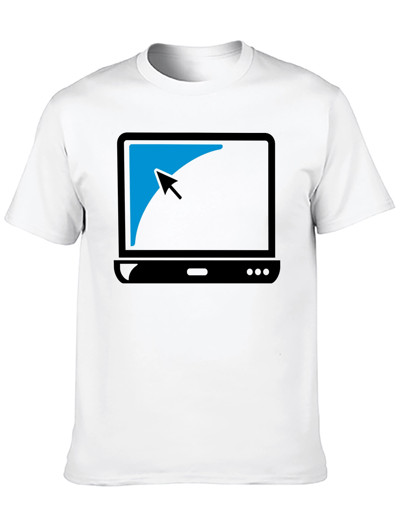 Black Laptop Graphic T-Shirt - Modern Style