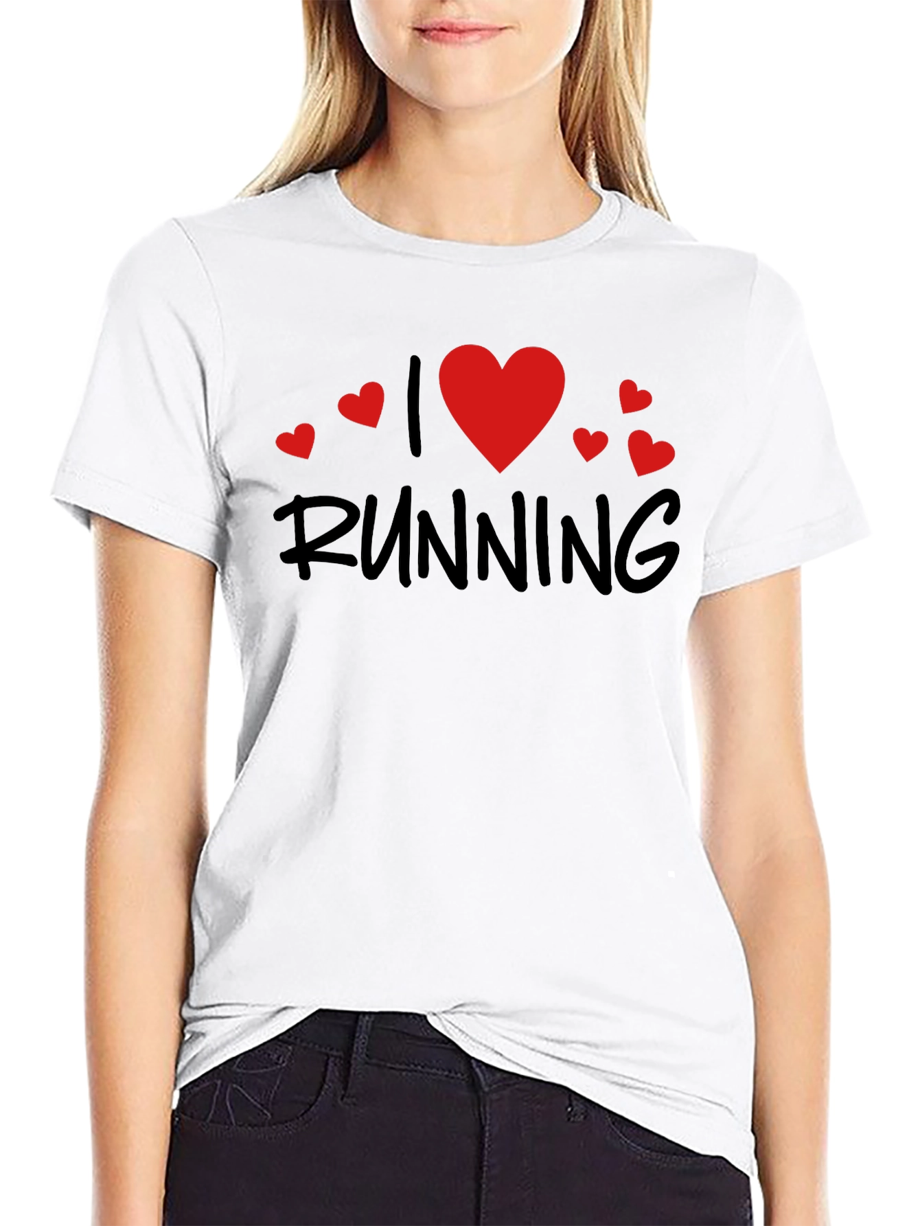I Heart Running Black T-Shirt